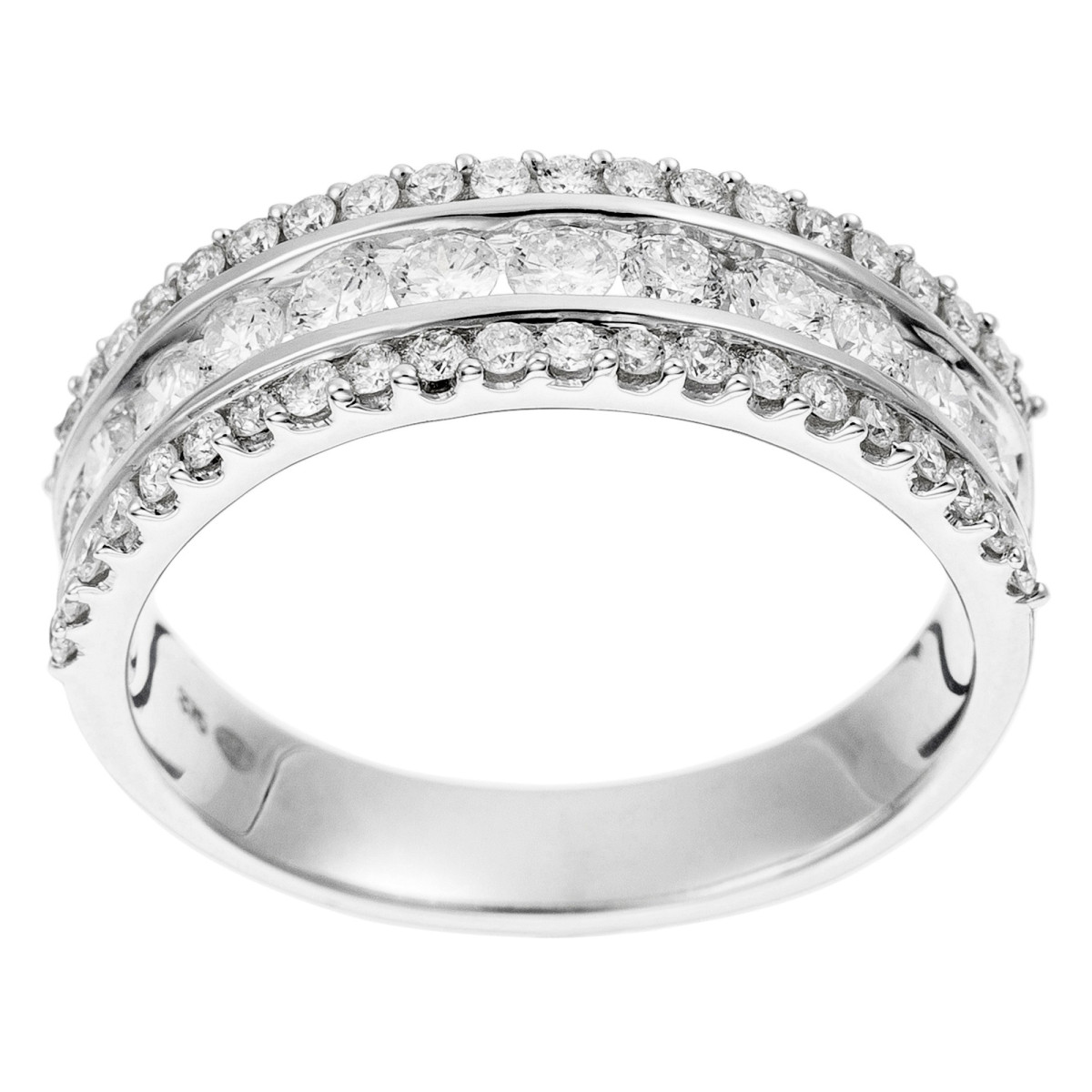 Bague "Amour Solaire" Or blanc et Diamant