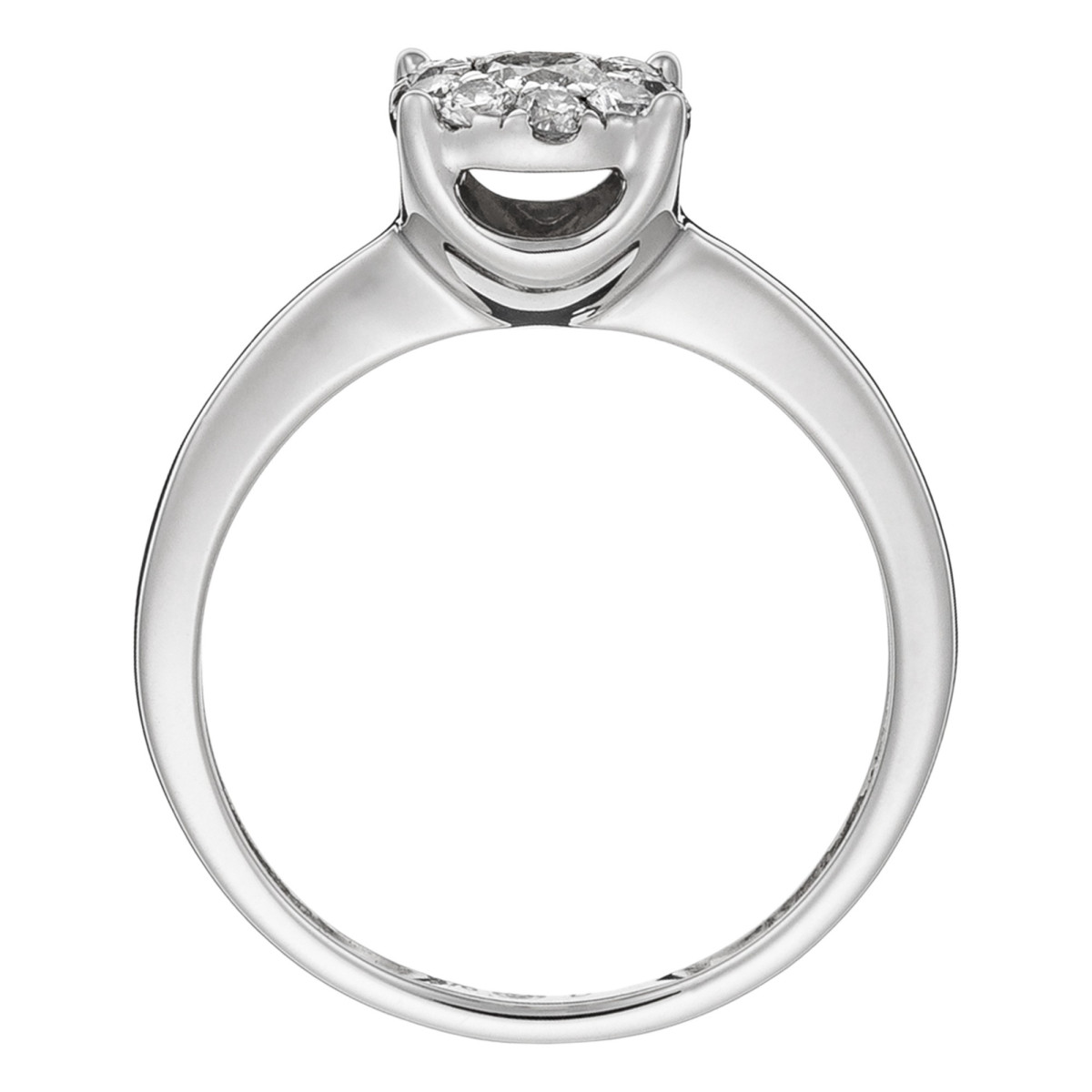 Bague "Aristocratique" Or blanc et Diamant