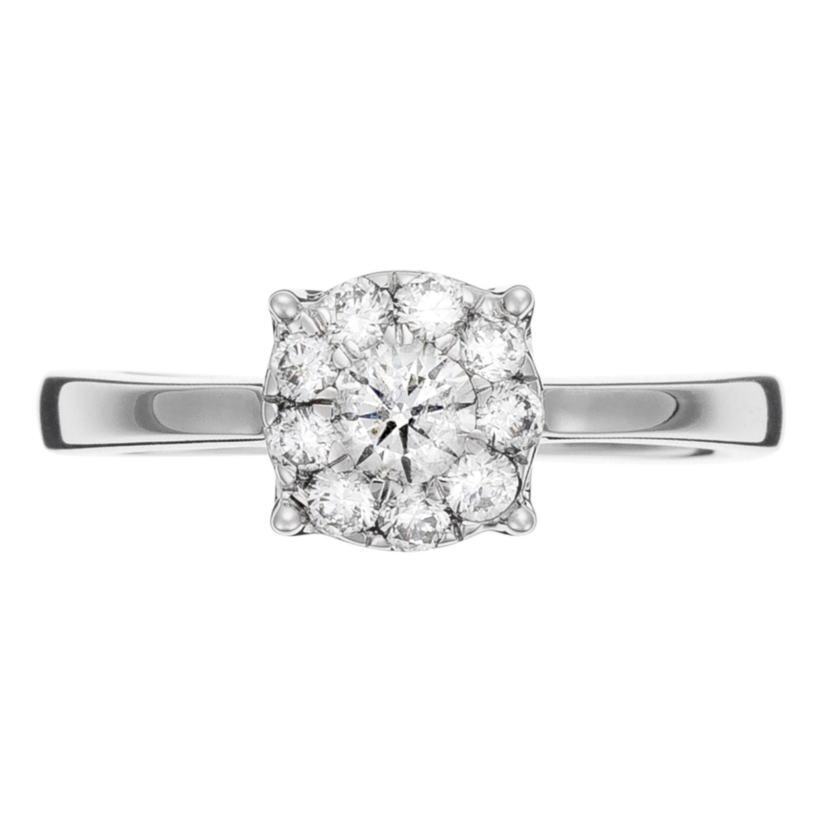 Bague "Aristocratique" Or blanc et Diamant
