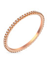 l'alliance d'or rose ornée de diamants  pureté SI 0,16 pour femme