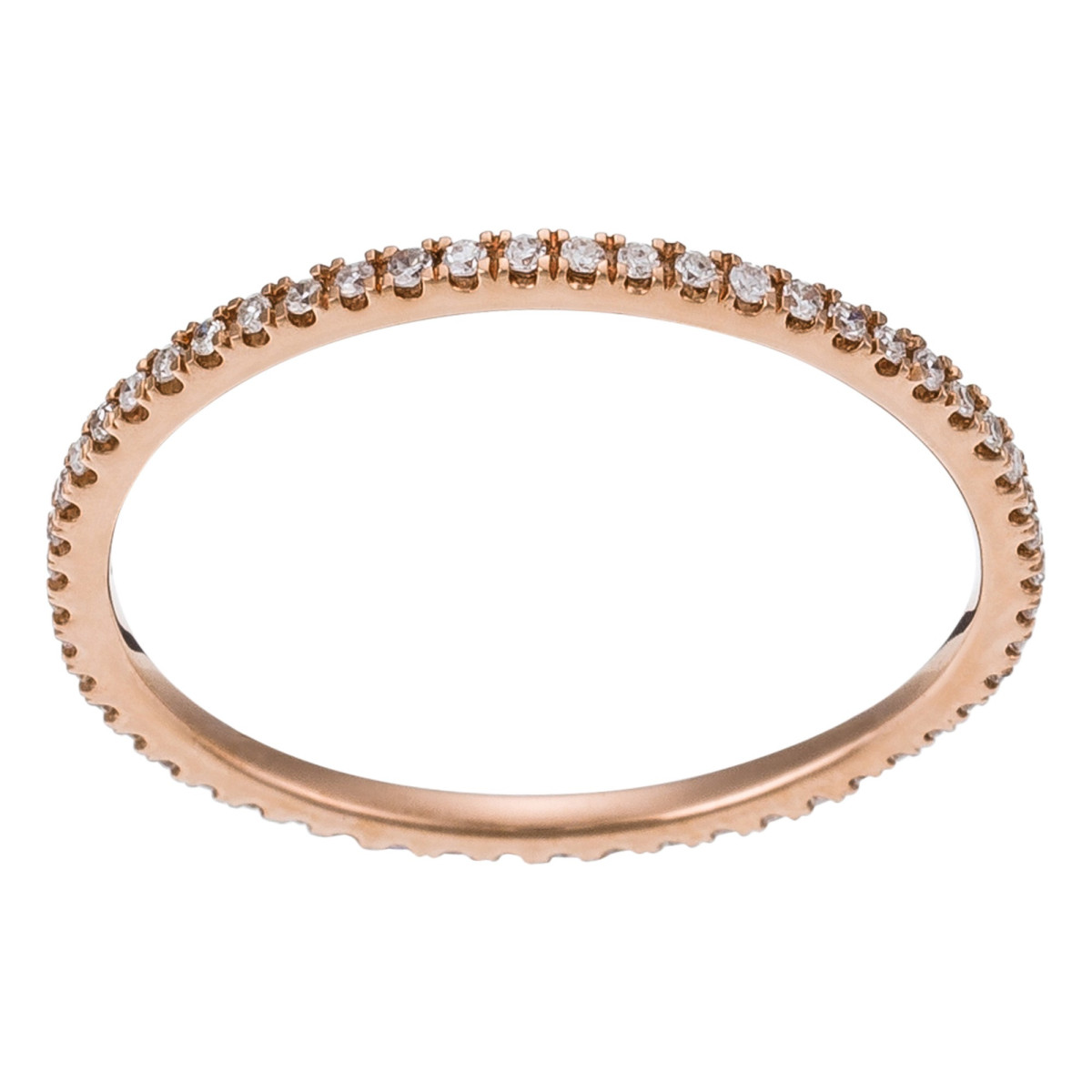 Bague Alliance "Belle Alliance Tour Complet" Or rose et Diamants