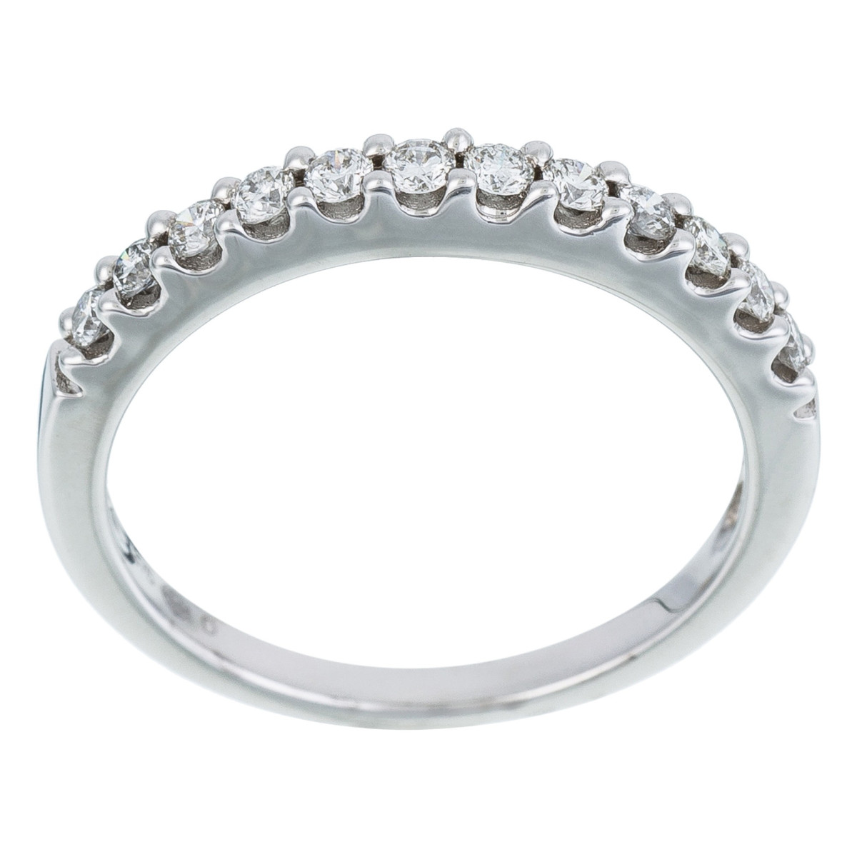 Bague Alliance "tour de Diamants" Or blanc et Diamants