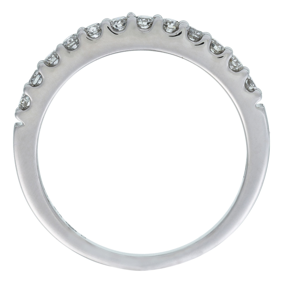 Bague Alliance "tour de Diamants" Or blanc et Diamants