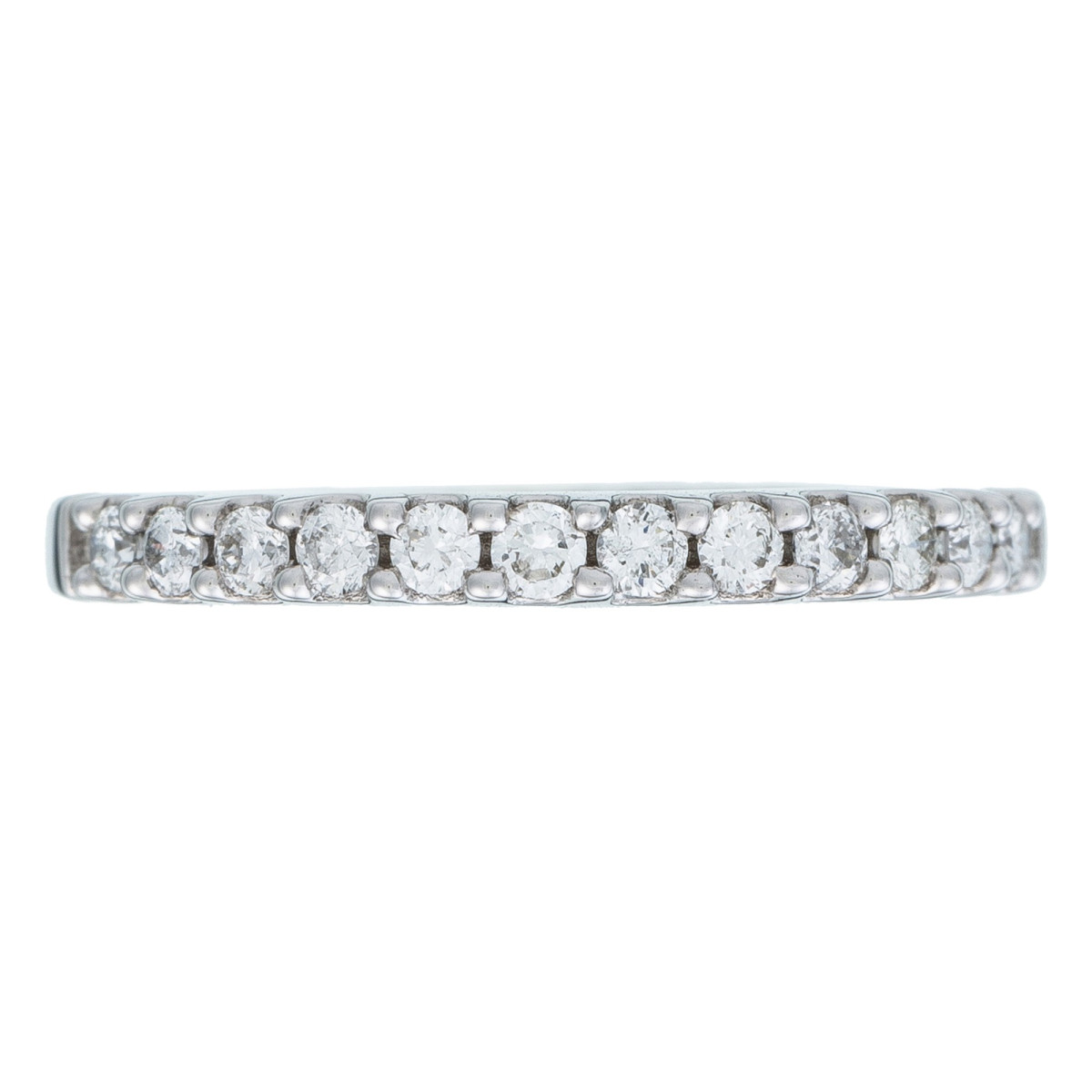 Bague Alliance "tour de Diamants" Or blanc et Diamants