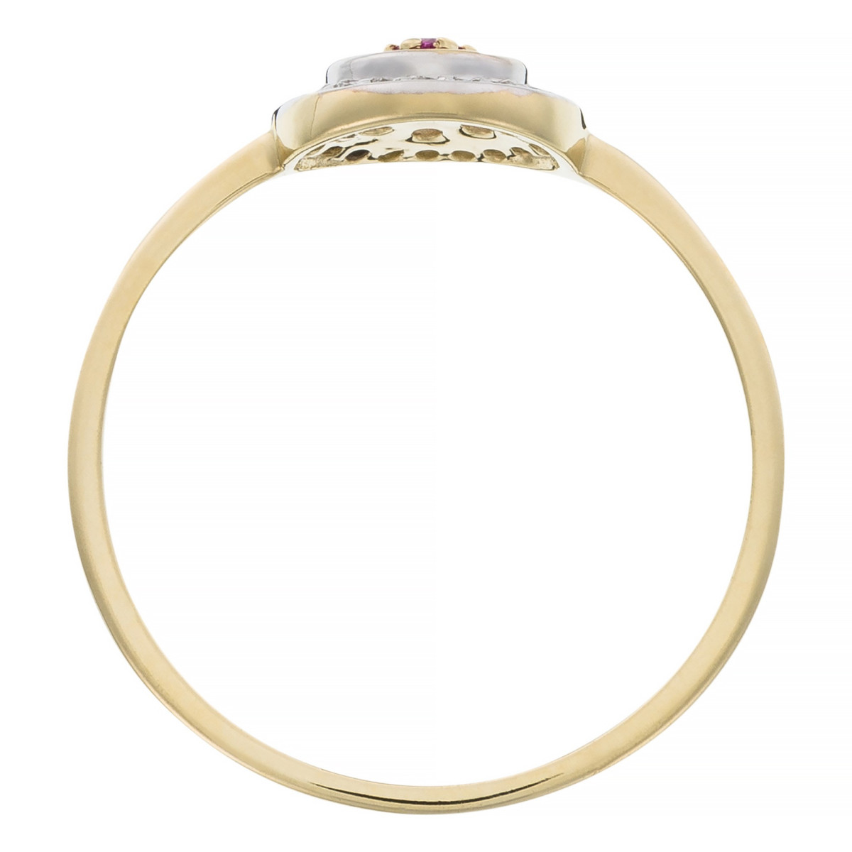 Bague "Flamme Divine" Or jaune et Rubis