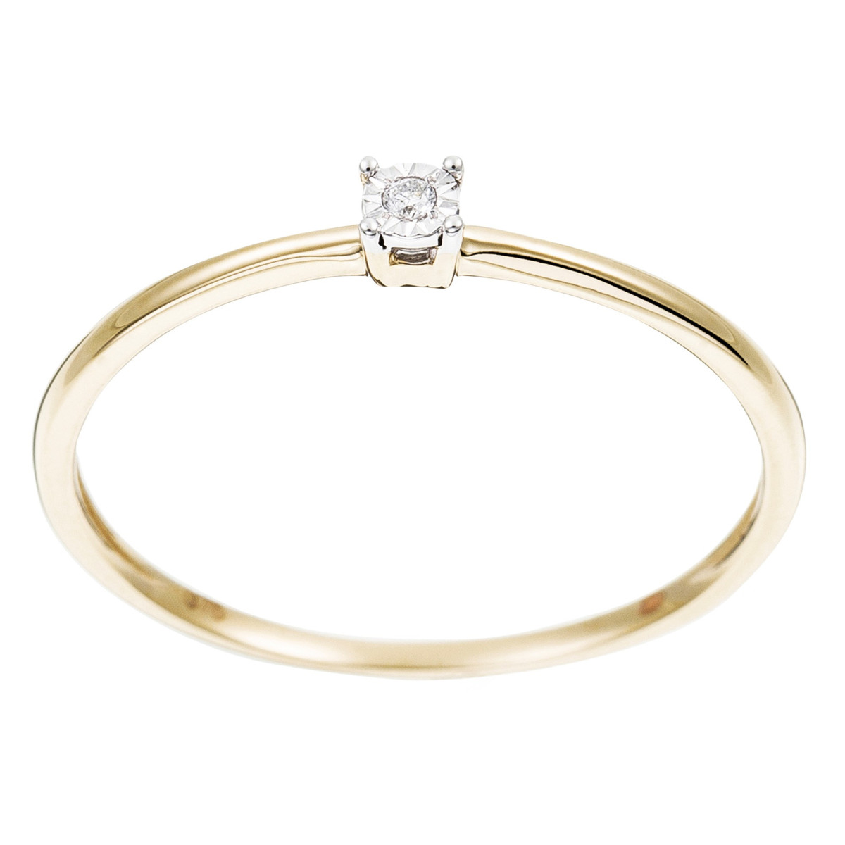 Bague "Flatteuse" Or jaune et Diamant