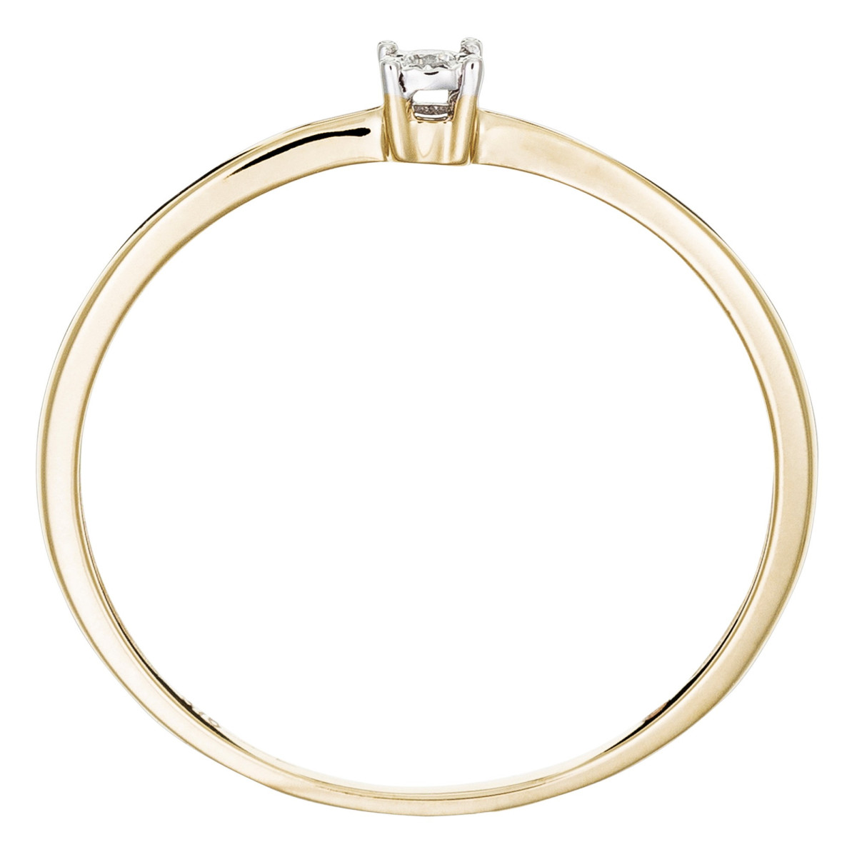 Bague "Flatteuse" Or jaune et Diamant