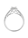 Bague Solitaire Or Blanc et Diamants 0,52 carats  Pour Femme "Brillant Duo"
