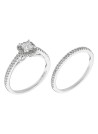 La bague solitaire de 3,9 g d'Or Blanc 375,