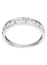 Bague Or Blanc et Diamants 0,75 carats "Alliance Rail"