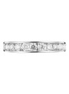 Bague Or Blanc et Diamants 0,75 carats "Alliance Rail"