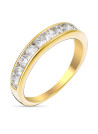 Bague Or Jaune et Diamants 0,75 carats "Alliance Rail"