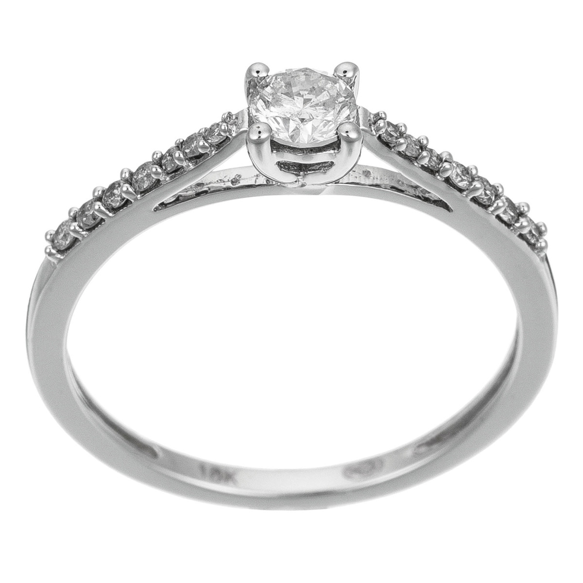 Bague Or Blanc et Diamants 0,32 carats "Dis-moi OUI" Solitaire "Dis moi oui" Or blanc et Diamants