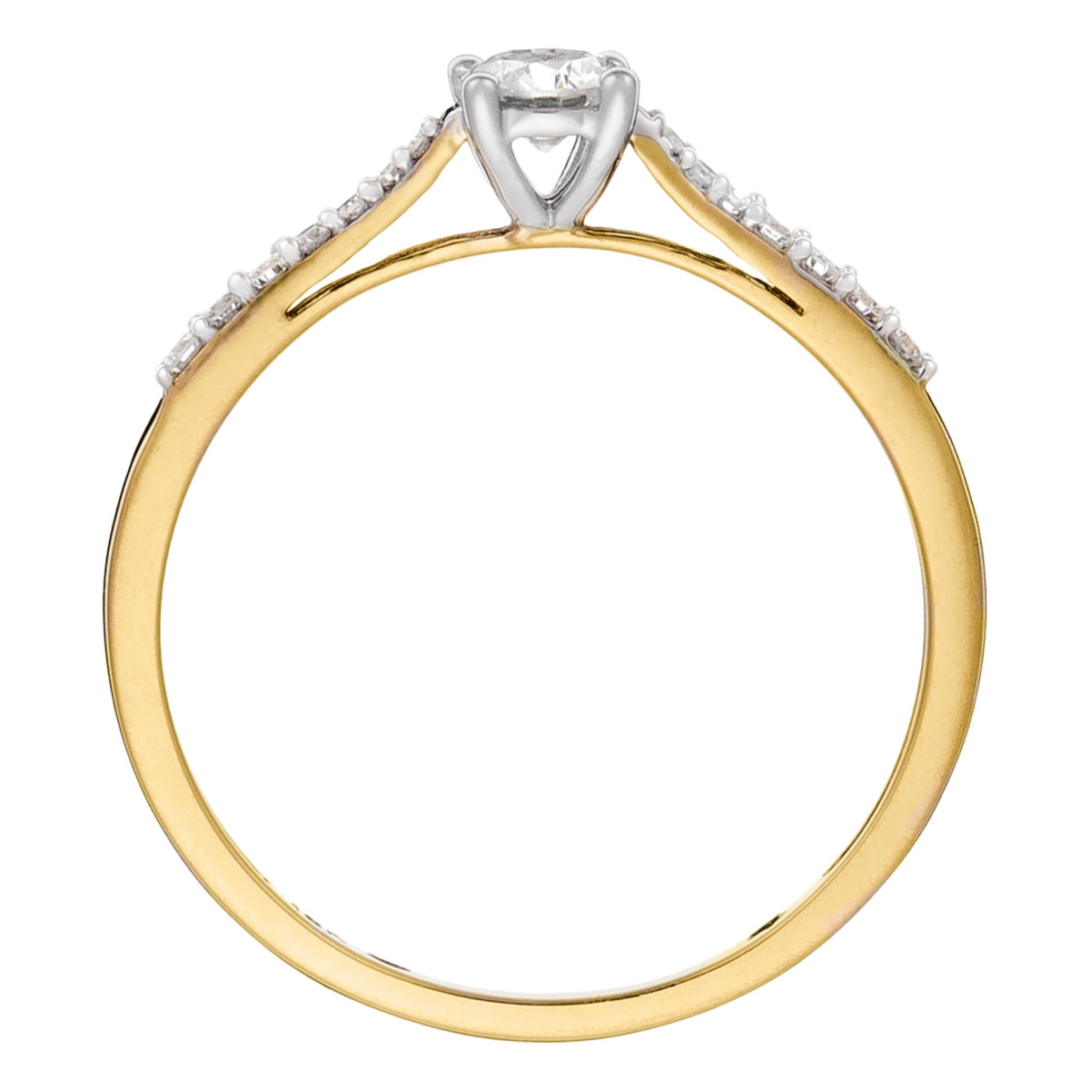 Bague Or Blanc et Diamants 0,32 carats "Dis-moi OUI" Solitaire "Dis moi oui" Or jaune et Diamants