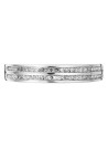 Bague Or Blanc et Diamants 0,20 carats "Alliance 2 rangs d'amour"