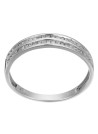 Bague Or Blanc et Diamants 0,20 carats "Alliance 2 rangs d'amour"