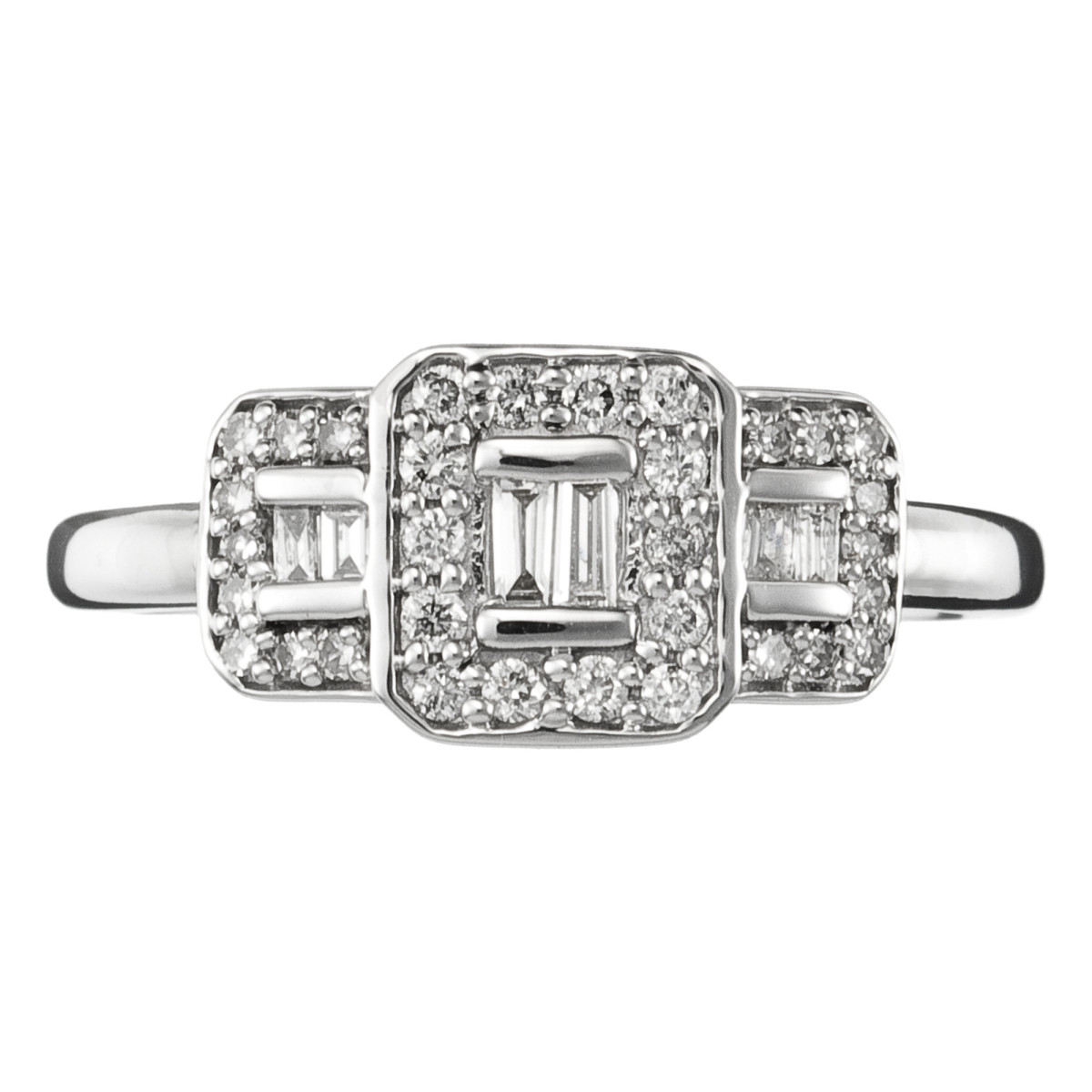 Bague Or Blanc et Diamants 0,25 carats "Les princesses" Bague "Aurore Douce" Or blanc et Diamant