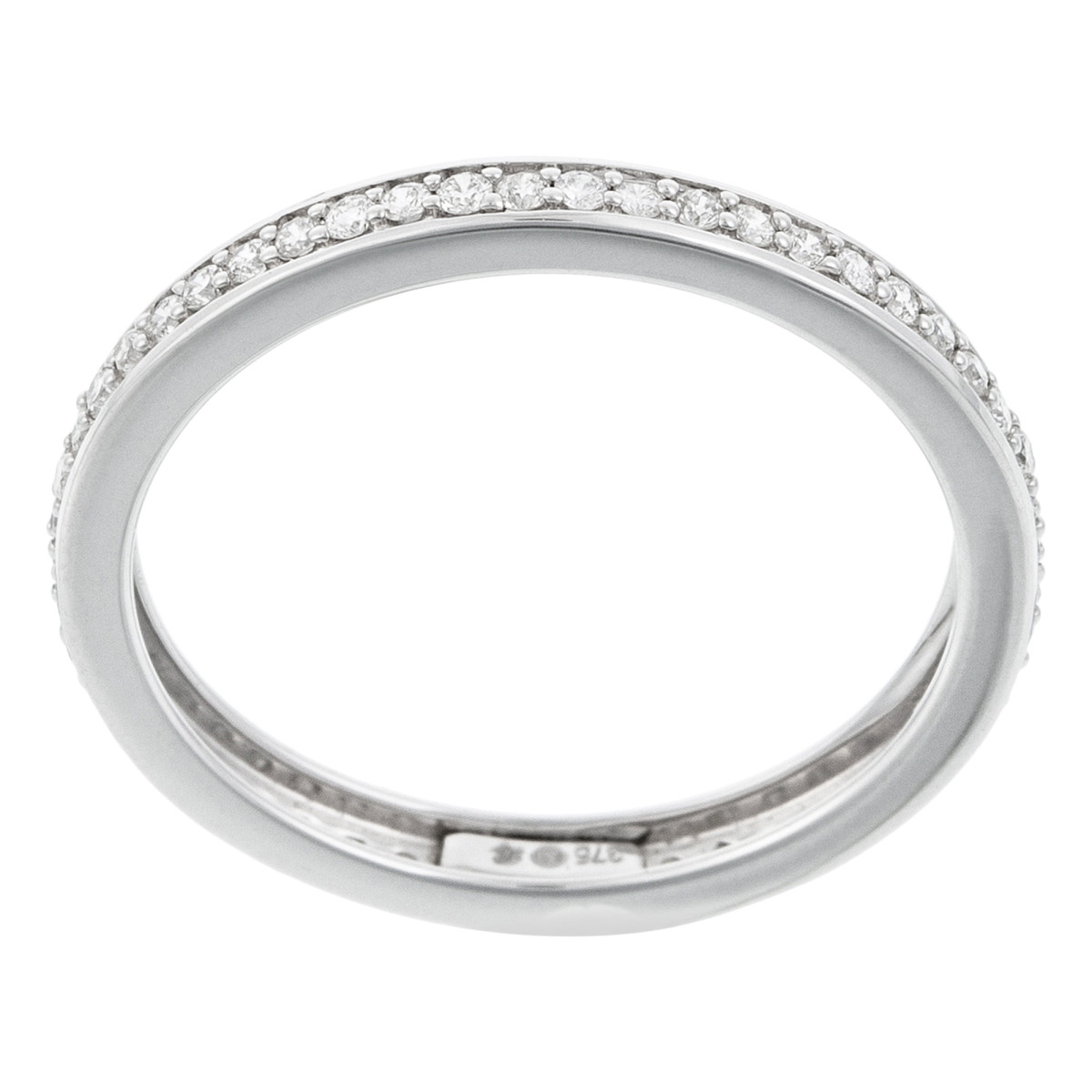 Bague Alliance "Prestige" Or blanc et Diamants