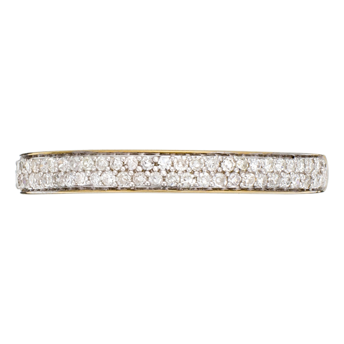 Bague Or Jaune et Diamants 0,20 carats "Alliance Granité" Bague Alliance "Granité" Or jaune et Diamants