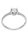 Bague Or Blanc et Diamants 0,10 carats "Amoureuse"