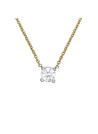 Collier Or Jaune et Diamant 0,33 carats "Brillant d'amour"