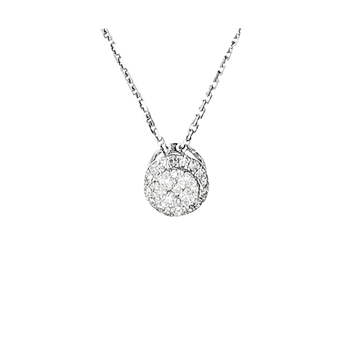 Pendentif "Douceur Éblouissante" Or blanc et Diamant