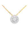 Pendentif Or Jaune et Diamants 0,12 carats "Mon Brillant" + chaîne argent offerte