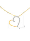 Collier Cœur Précieux Or Jaune 375 et Diamants 0.05ct