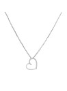 Collier Cœur Précieux Or Blanc 375 et Diamants 0.05ct