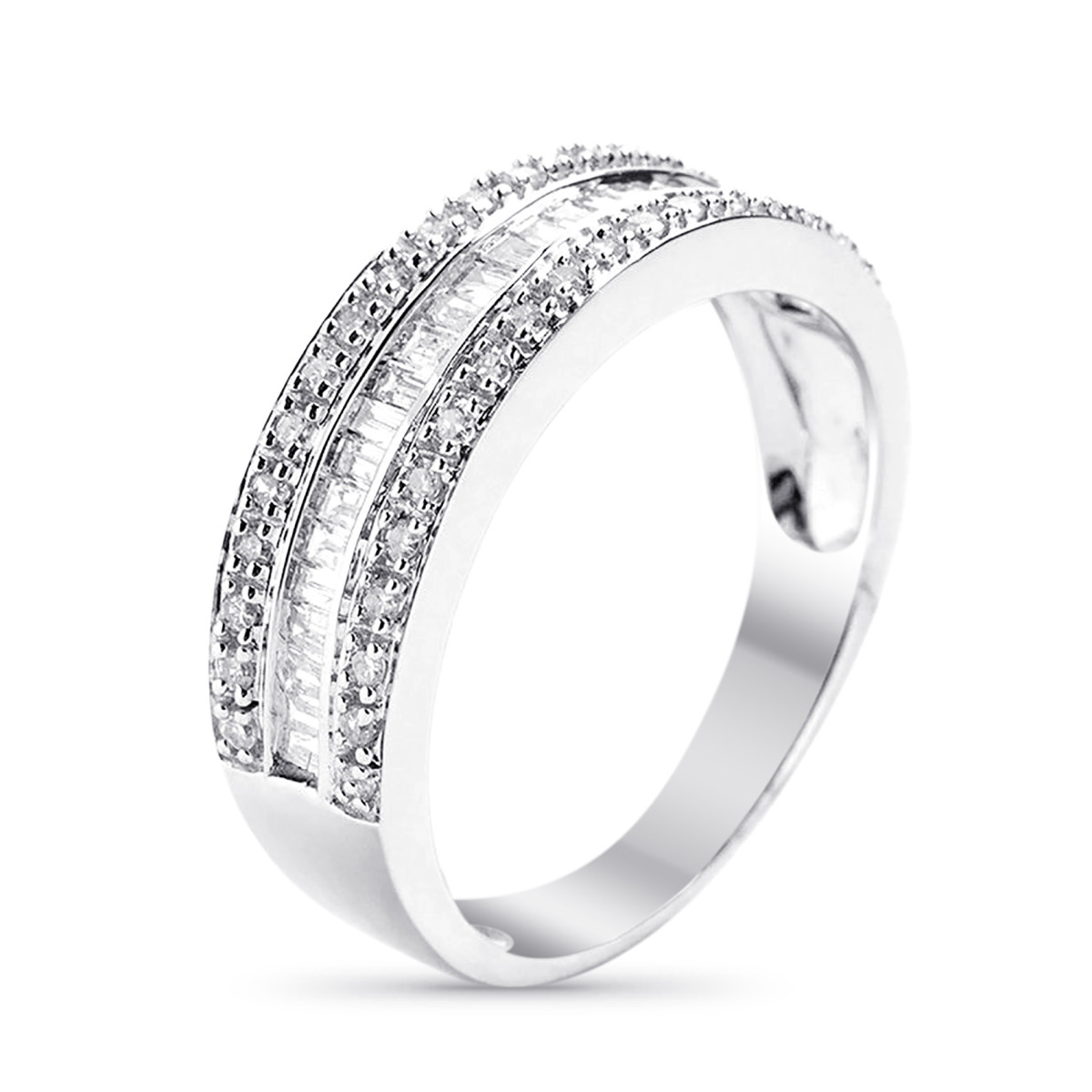 Bague "Marabella" Or blanc et Diamants