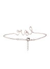 Bracelet à message laiton argenté "LOVE"