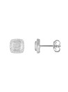 Boucles d'oreilles puces Or Blanc et Diamants 0,15 carats