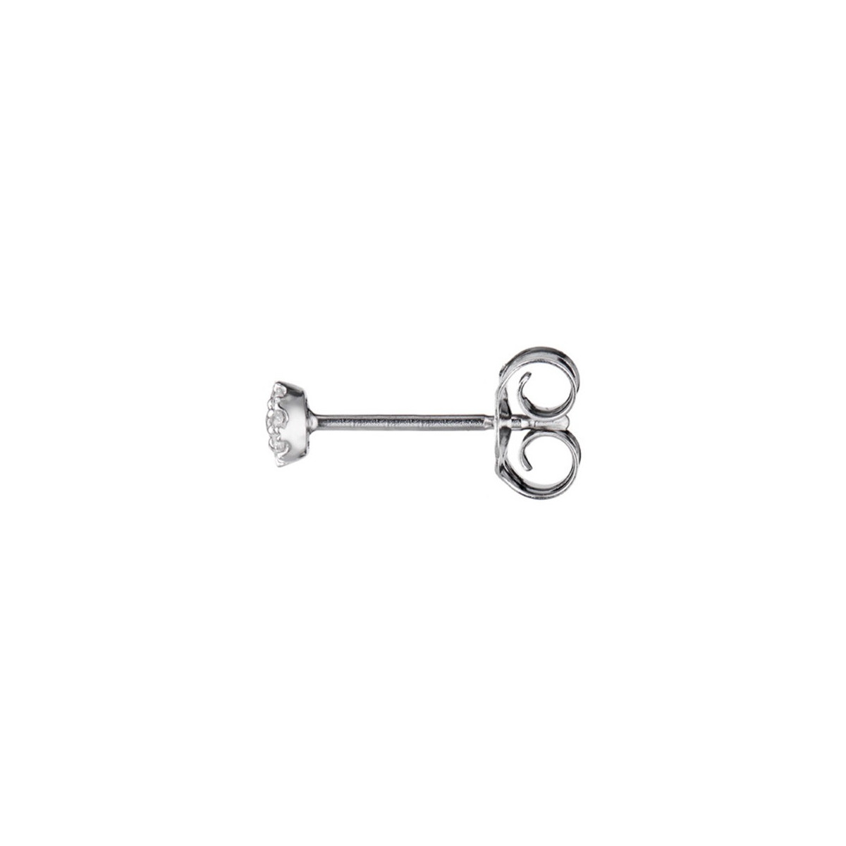Boucles d'oreilles Or Blanc et Diamants 0,07 carat "IDYLLE" Boucles d'oreilles "Ambroise" Or blanc et Diamant