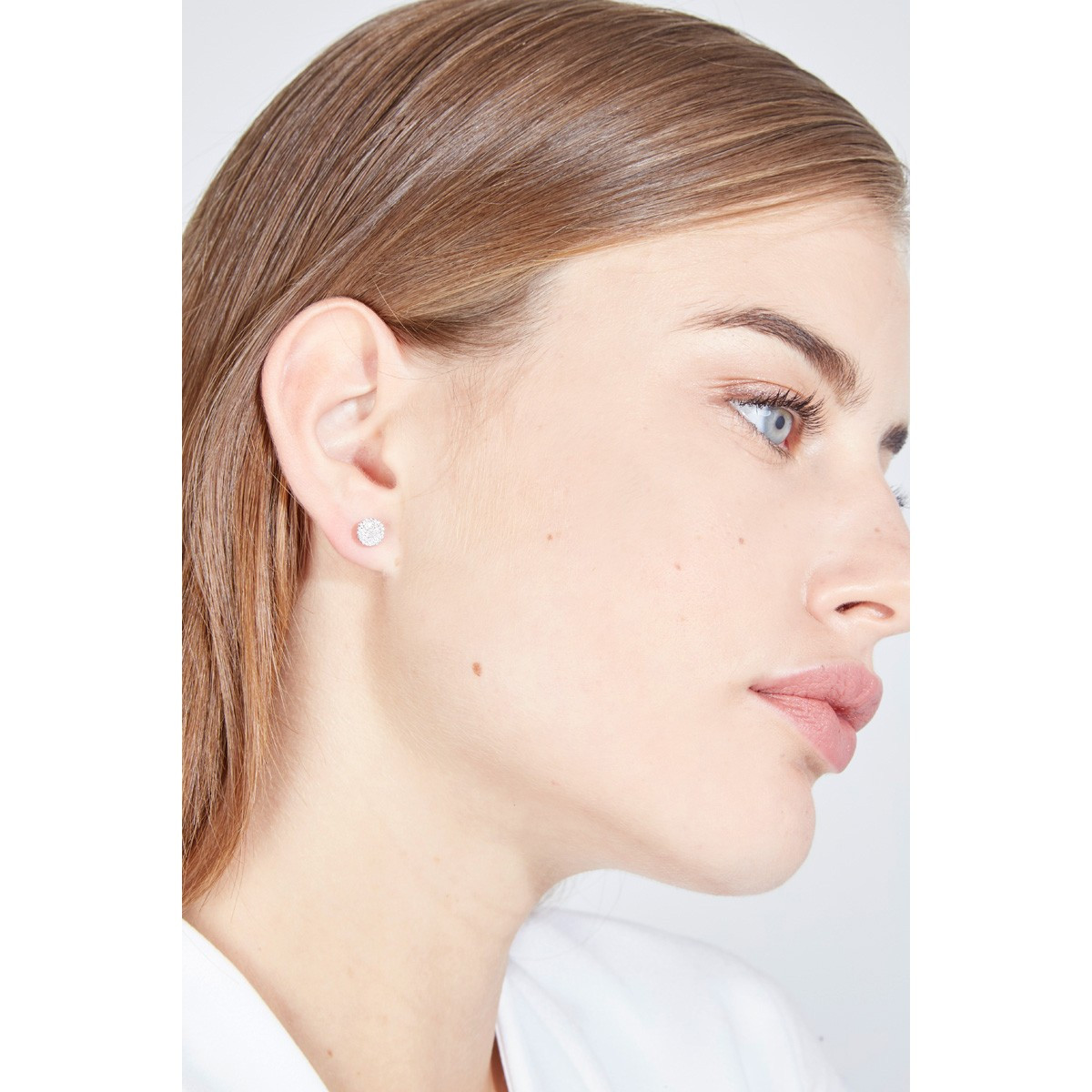 Boucles d'oreilles Or Blanc et Diamants 0,18 carat "HEAVENLY " Boucles d'oreilles " Paulette" Or blanc et Diamant