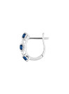 Boucles d'oreilles Or Blanc, Diamants 0,05 carat et Saphirs 1,08 carat "PORT ROYAL"