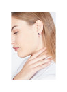 Boucles d'oreilles Or Blanc, Diamants 0,05 carat et Saphirs 1,08 carat "PORT ROYAL"