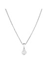 Pendentif en Or Blanc Diamant 0,06 carat IDYLLE chaîne argent