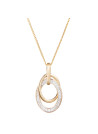 Pendentif entrelacés en Or Jaune diamants blancs 0,18 carats