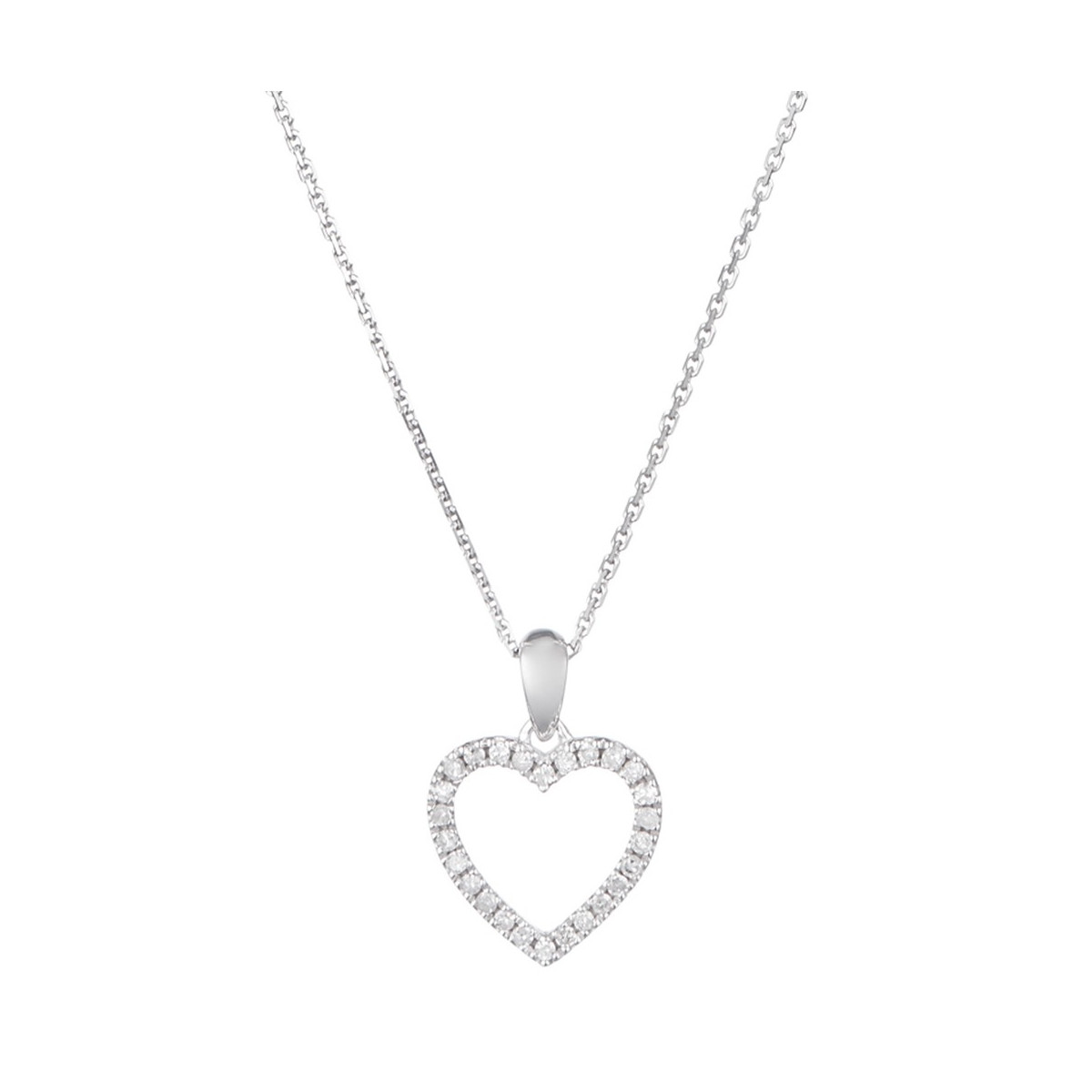 pendentif pour femme "Élue de ton Cœur Pendentif "Sidonie" Or blanc et Diamant