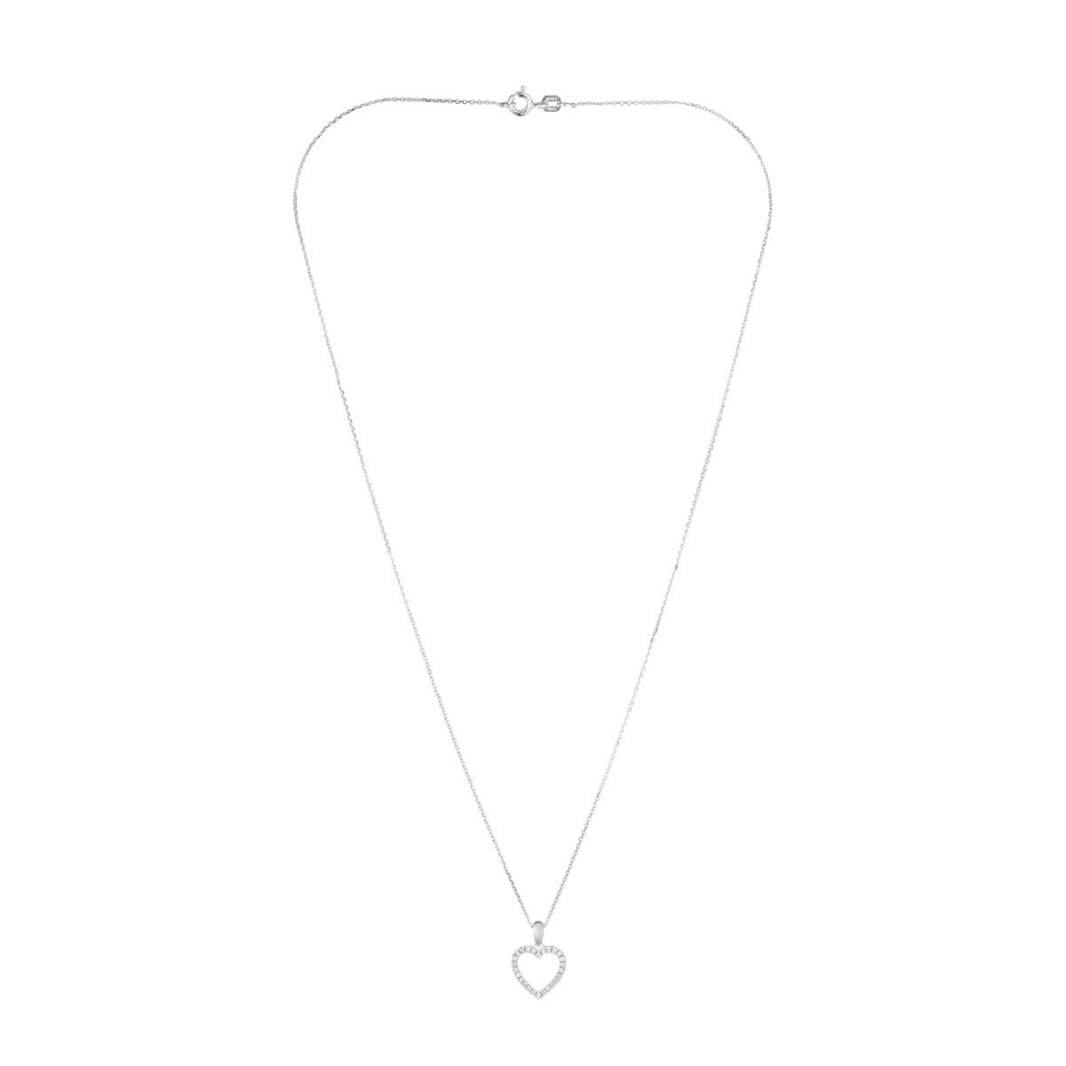 Pendentif "Sidonie" Or blanc et Diamant