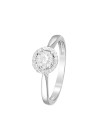 bague de fiançailles de 1,92 g d'Or Blanc 375, ornée de Diamants 0,21 carat pour femme