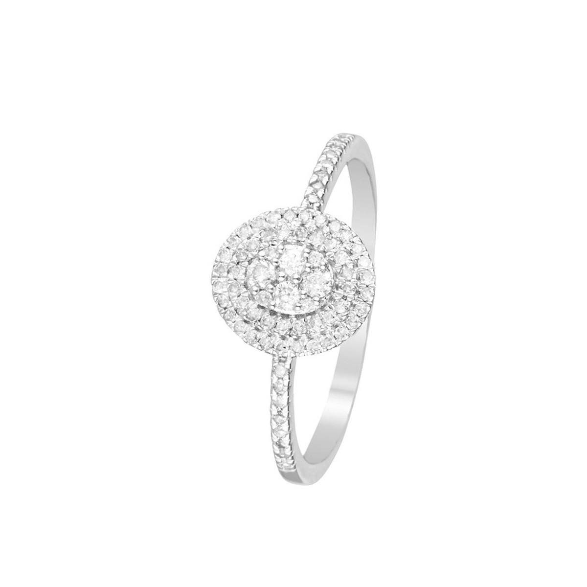 Bague "Beauty Queen" Or blanc et Diamants