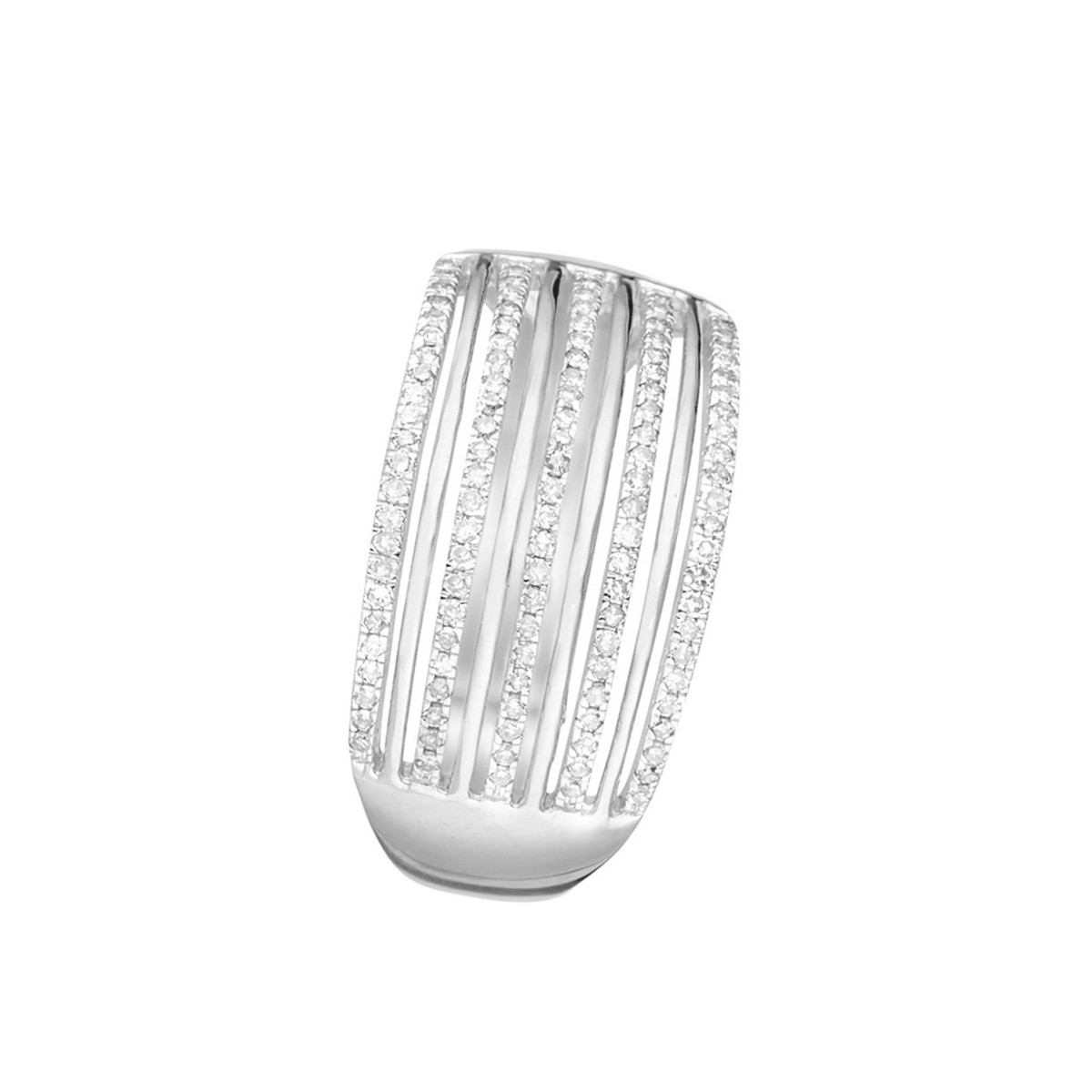 Bague "Kendall" Or blanc et Diamants