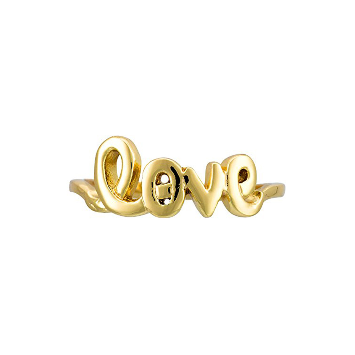 Bague à message doré "Love"