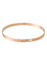 Bracelet Jonc à message laiton rosé "ATTACHIANTE"