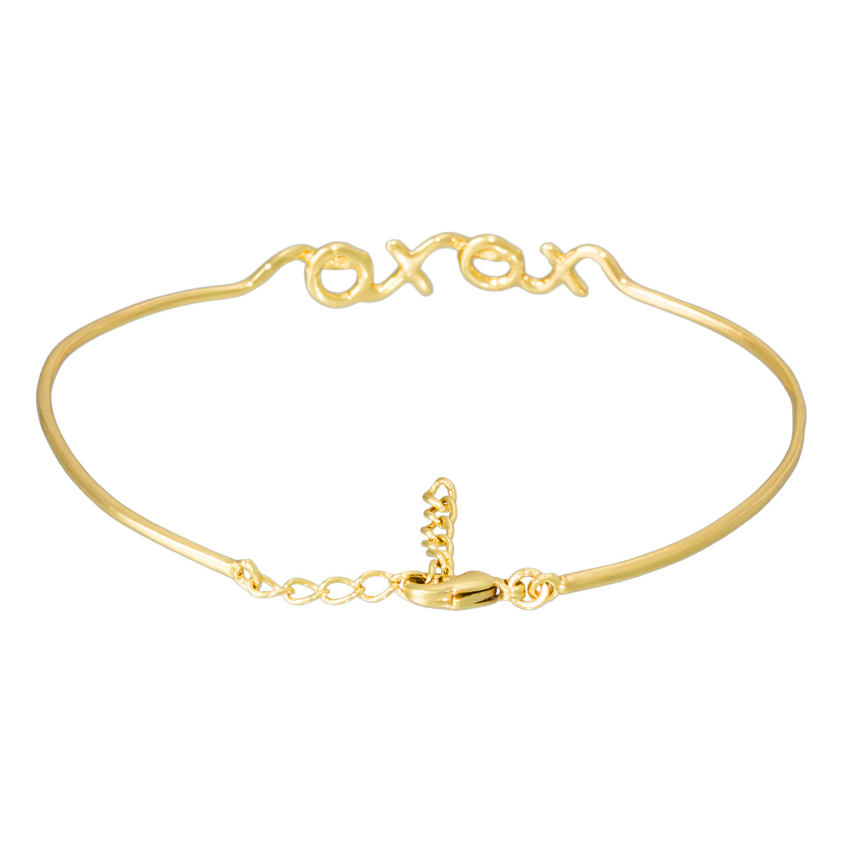 "XOXO" Bracelet fil lettering doré à message