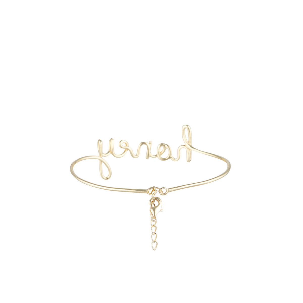 "HONEY" Bracelet fil lettering doré à message