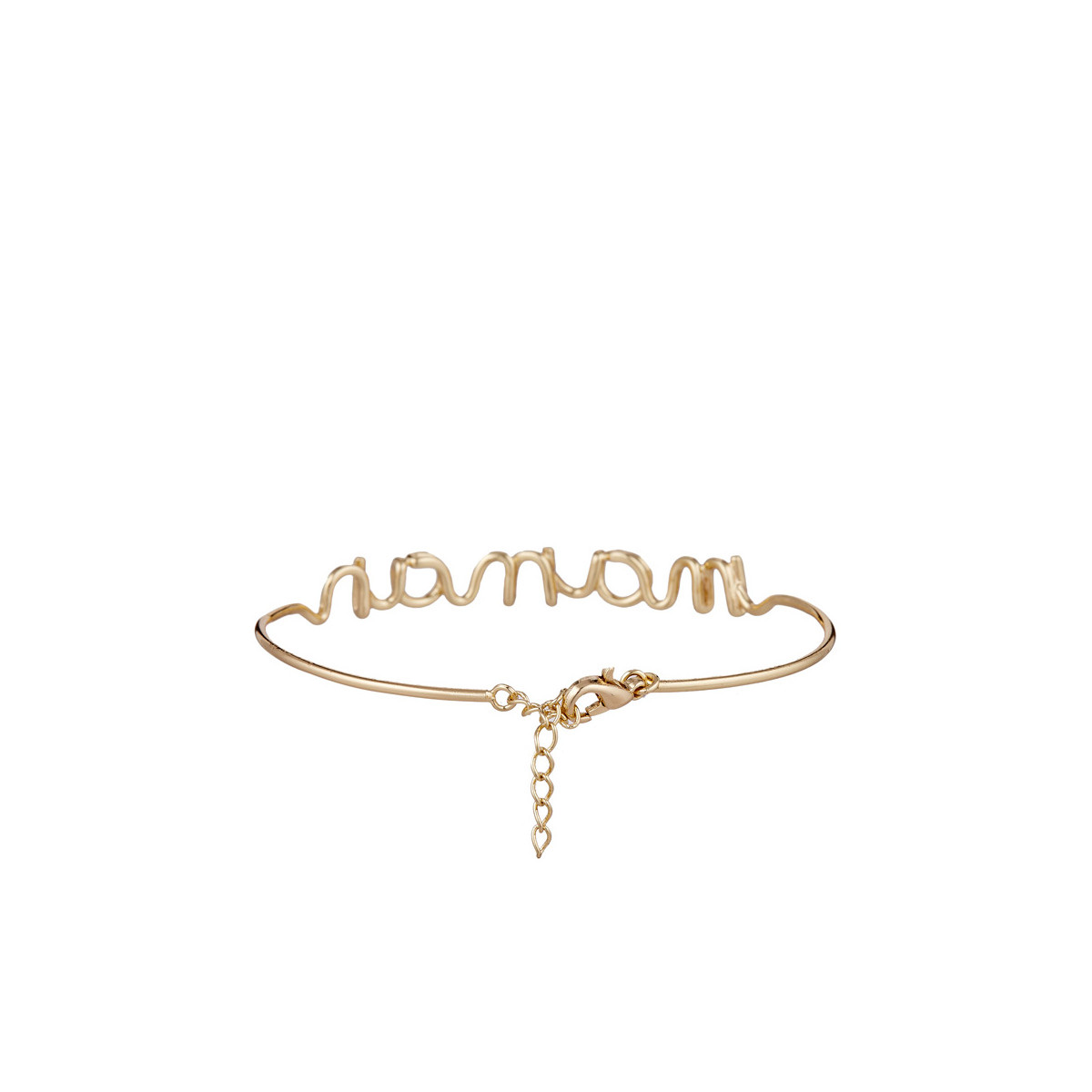 "MAMAN" Bracelet fil lettering doré à message