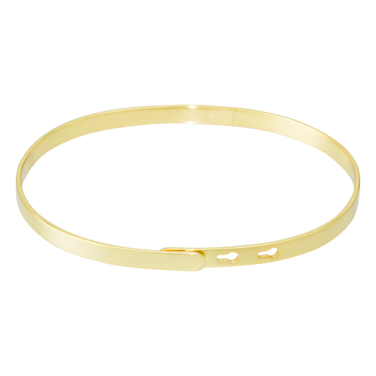 Bracelet Jonc à message laiton doré "CARPE DIEM" Bracelet à message "Carpe Diem" Laiton doré