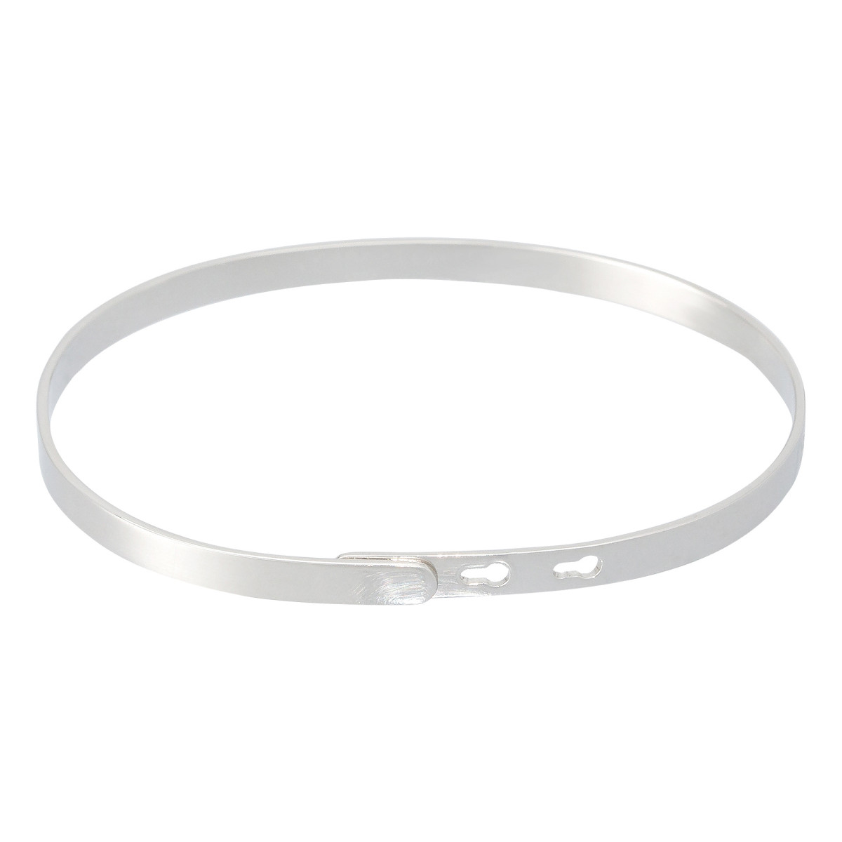 Bracelet Jonc à message laiton argenté "JE SUIS COMME JE SUIS" Bracelet à message "Je suis Comme Je suis" Laiton argenté